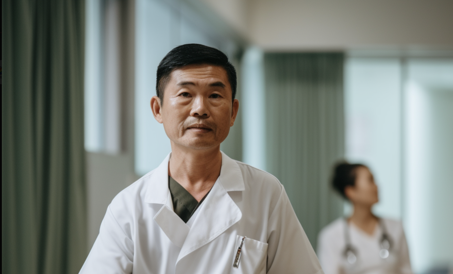 A healthcare worker at a hospital